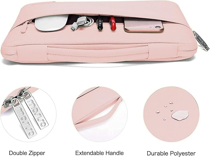 MOSISO Compatible with MacBook Pro 13 inch Case M2 2026, 2025, 2024-2016 A2338 M1 A2251 A2289 A2159 A1989 A1708 A1706, Plastic Hard Case&Bag&Keyboard Skin&Webcam Cover&Screen Protector, Chalk Pink