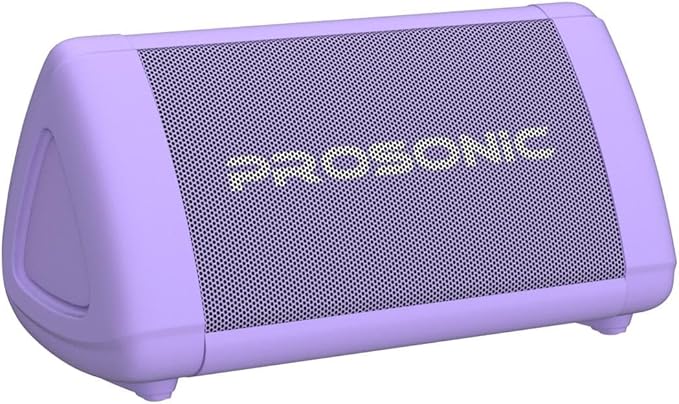 Prosonic BT3 Portable Wireless Bluetooth Speaker with 10W Stereo Sound & Bass Boost -Rich Sound & Intense Bass -Bluetooth 5.0 -Microphone -IPX5 - in & Outdoor Speaker (Purple)