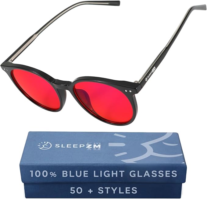 Sleep ZM Blue Light Blocking & Light Sensitivity Glasses - 8 Lens Types for Comfort, Relaxation, Sleep & Relief - 50+ Styles