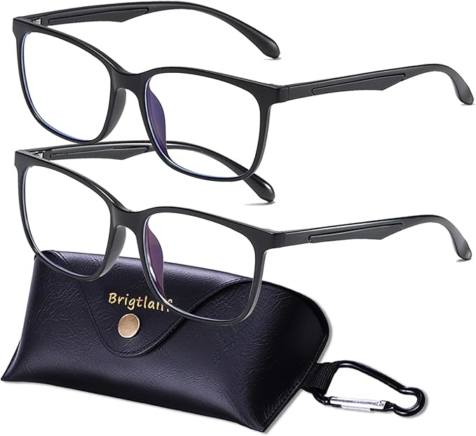 Brigtlaiff Round Blue Light Blocking Glasses for Men Women, Computer Gaming TV Glasses Anti Eyestrain with Metal Frame