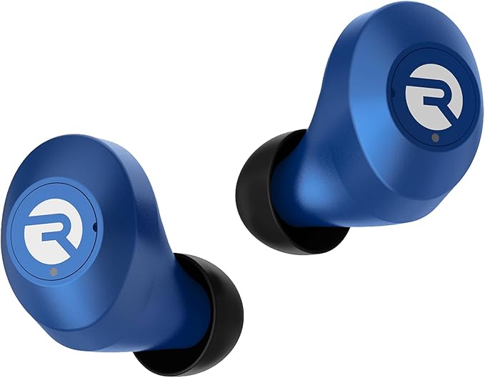 Raycon Everyday Classic Bluetooth Wireless Earbuds + Microphone with Active Noise Canceling, Sweat & Water-Resistant Earphones, Ear Buds Wireless Bluetooth 32 Hours Playtime (Blue)