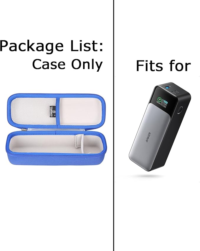 Hard Storage Case for Anker 737 Power Bank (PowerCore 24K) / 715 Charger (Nano II 65W) Combo,Travel Case for Prime Power Bank 20,100mAh—27,650mAh（Case Only）
