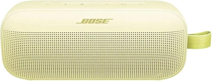 Bose NEW SoundLink Flex Portable Bluetooth Speaker (2nd Gen), Outdoor Speaker with Hi-Fi Audio, Up to 12 Hours Battery, Waterproof and Dustproof, + Slinger Hard Travel Case & USB Plug (Citrus Yellow)
