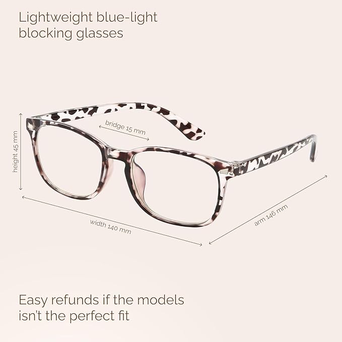 MIGSIR 6 Pack Blue Light Blocking Glasses for Women Men – Stylish Computer & Gaming Glasses, Fashion Square Frame Eyewear