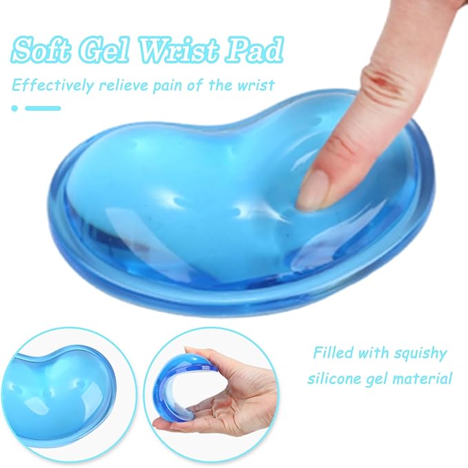 Gel Keyboard & Mouse Wrist Rest Set - Keyboard Wrist Rest Pad & Mouse Support for Office Gaming Pad Computer Laptop Ergonomic Comfortable Pain Relief- Pad Set (Mouse Support Set)