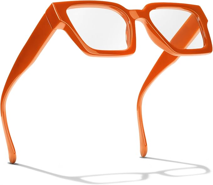 livho Oversized Eyewear Frame for Woman and Men - Rectangle Fashion Glasses for Computer, Chic Preppy Frame