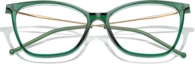 VISOONE Oversized Cat Eye Blue Light Blocking Glasses for Women Large Cute Lightweight Eyeglasses Metal Frame Calina