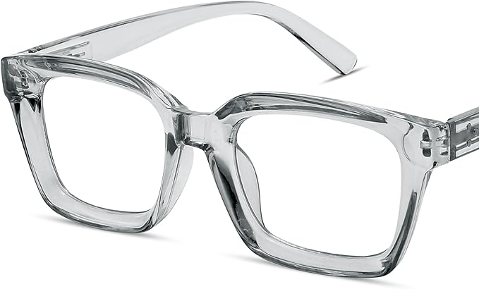IBOANN Oversized Blue Light Glasses for Woman, Funky Fashion Glasses With Preppy Look, Reduce Screen Fatigue Computer Glasses