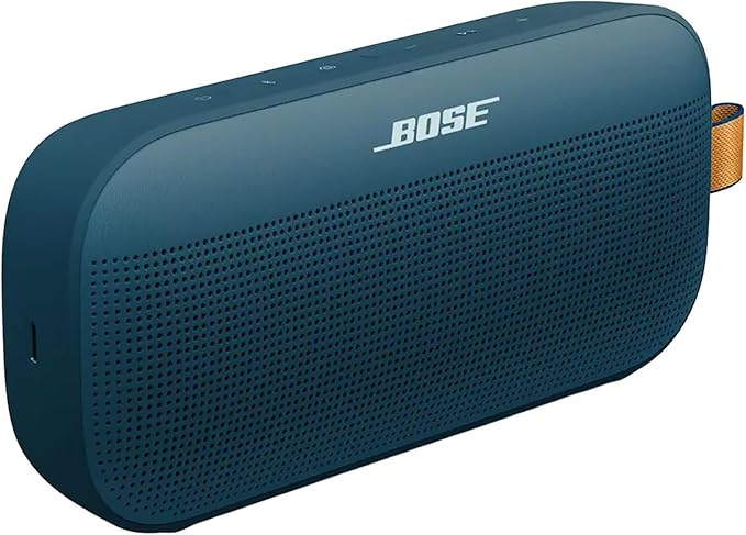 Bose NEW SoundLink Flex Portable Bluetooth Speaker (2nd Gen), Outdoor Speaker with Hi-Fi Audio, Up to 12 Hours Battery, Waterproof and Dustproof, + Slinger Hard Travel Case & USB Plug (Twilight Blue)