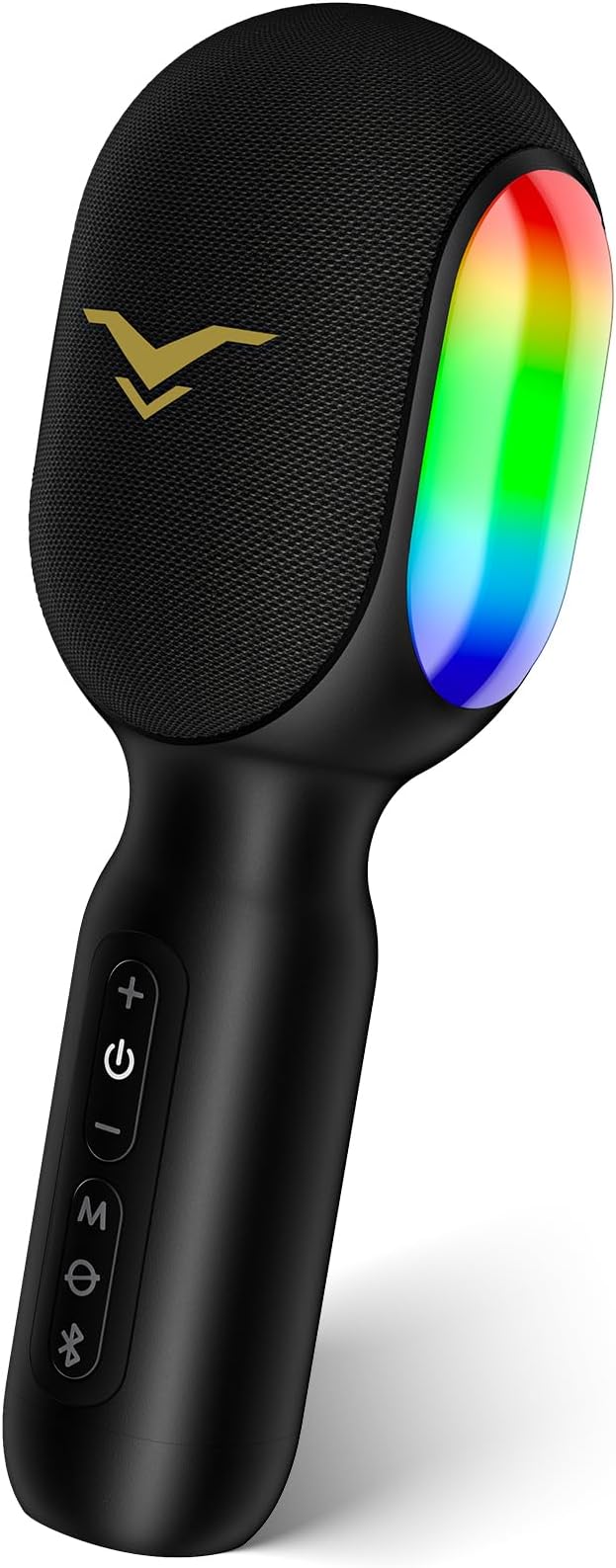 Wireless Bluetooth Karaoke Microphone, 5-in-1 Portable Handheld Mic Speaker with Dynamic RGB Lights, Mini Karaoke Machine for Car Travel Home Party, Music Recording, Duet Singing, Gift for Kids Adults
