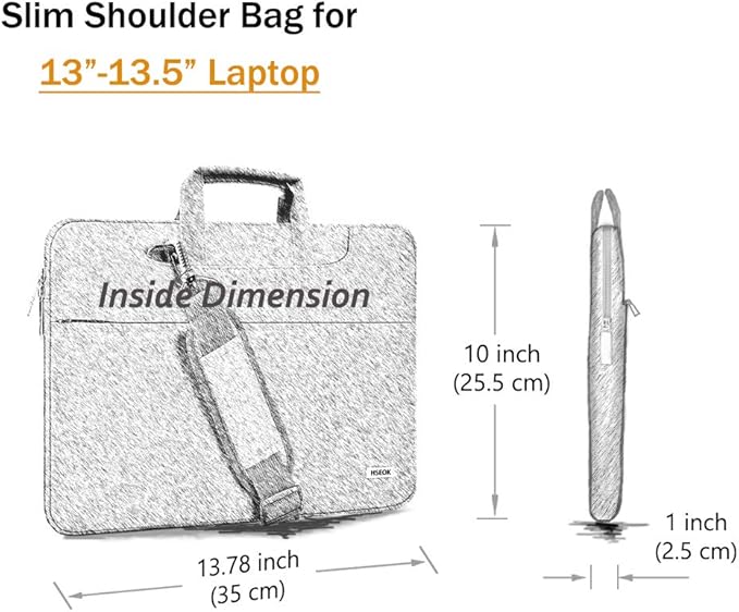 Hseok Laptop Shoulder Bag 13 13.3 14 Inch Case Compatible with MacBook Pro/Neo 14" M5/M4/M3/M2/M1,Mac Air/pro/Neo 13" and Most 13 13.3 14 Notebooks,Spill-Resistant Briefcase,Daisy Beige
