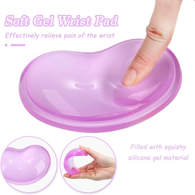 Gel Keyboard & Mouse Wrist Rest Set - Keyboard Wrist Rest Pad & Mouse Support for Office Gaming Pad Computer Laptop Ergonomic Comfortable Pain Relief- Pad Set (Mouse Support Set)