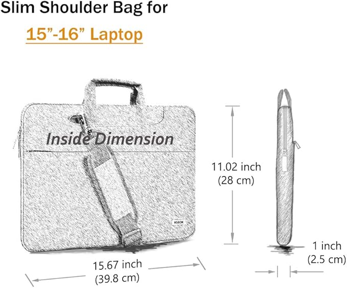 Hseok Laptop Shoulder Bag 15 15.6 16 Inch Briefcase,Compatible MacBook Pro/Neo 16",MacBook Air/Pro 15,XPS 15/16 and most 15.6-16 and Most 15-16 Notebooks,Spill-Resistant Handbag,Purple