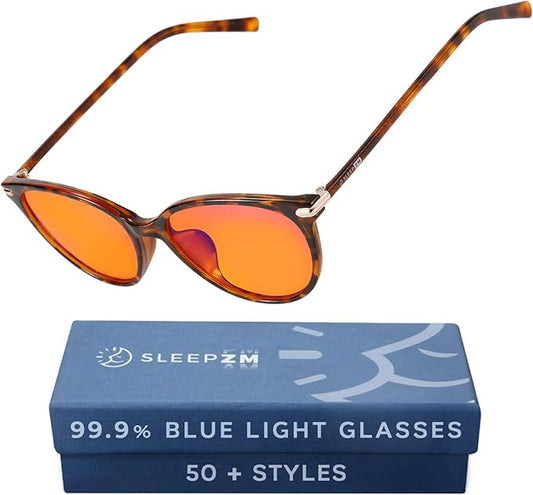 Sleep ZM Blue Light Blocking & Light Sensitivity Glasses - 8 Lens Types for Comfort, Relaxation, Sleep & Relief - 50+ Styles
