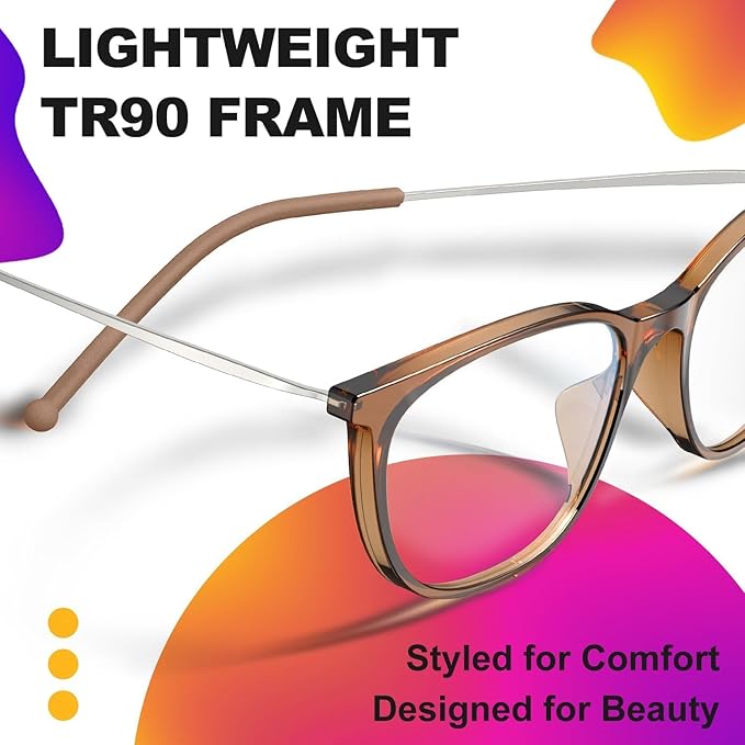 VISOONE Light Weight Slip Resistant Blue Light Blocking Computer Glasses with Anti Glare UV400 for Man Women GAEL