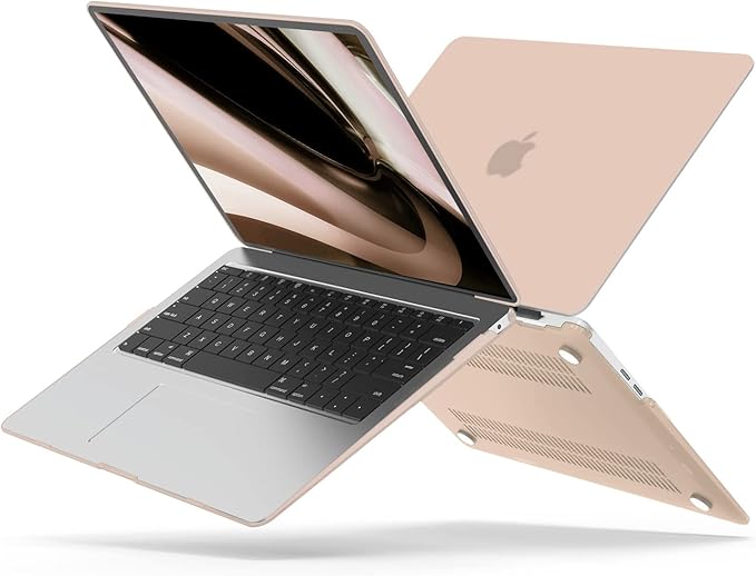 B BELK Compatible with MacBook Air 13 inch Case M1 2022 2021 2020 2019 2018 A2337 A2179 A1932 Touch ID, Matte Plastic Hard Shell+ Keyboard Cover+Screen Protector for MacBook Air 13.3 inch Case, Camel