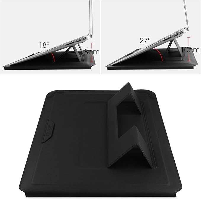 HoYiXi 15 16 Inch Laptop Sleeve Case Leather Bag for MacBook Pro 16 2021 & 2019/ASUS Vivobook 15/Huawei MateBook D15/HP 15.6" PC/MacBook Pro 15/Surface Laptop 3/Dell Inspiron 15/IdeaPad, Black