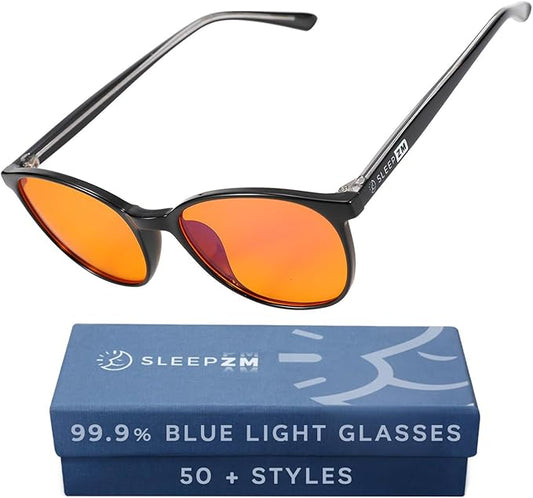 Sleep ZM Blue Light Blocking & Light Sensitivity Glasses - 8 Lens Types for Comfort, Relaxation, Sleep & Relief - 50+ Styles