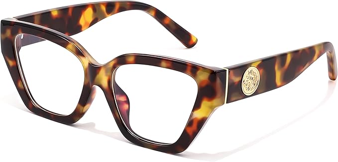 FEISEDY Women Cat Eye Blue Light Blocking Glasses Trendy Cateye Design for Daily Wear B0350