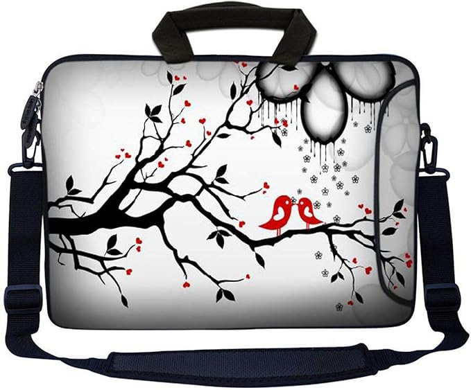 LSS 15.6 inch Laptop Sleeve Bag Notebook with Extra Side Pocket, Soft Carrying Handle & Removable Shoulder Strap for 14" 15" 15.4" 15.6" Apple MacBook Air, GW, Acer, Aspire Asus, Dell, HP, Sony, T