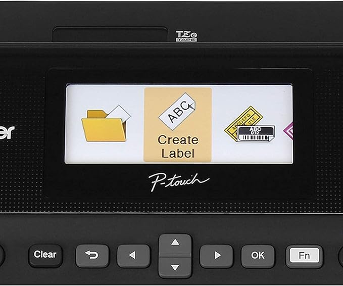 Brother P-Touch Label Maker, PC-Connectable Labeler, PTD600, Color Display, High-Resolution PC Printing, Black, Black/Gray