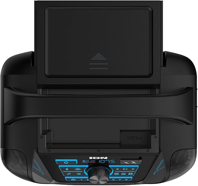 ION Sport 320-200 Watt Outdoor Bluetooth Party Speaker with Rechargeable Battery, FM Radio, Lights, USB Charging, App, Omni-Directional Sound