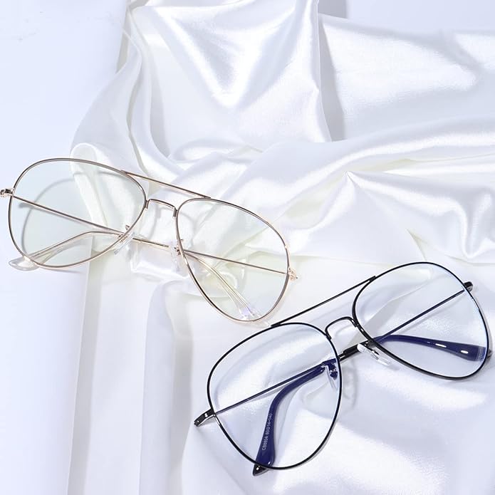 Dollger Blue Light Blocking Glasses women Anti Glare UV Filter Computer Gaming Glasses Retro matal square Eyeglasses Frame