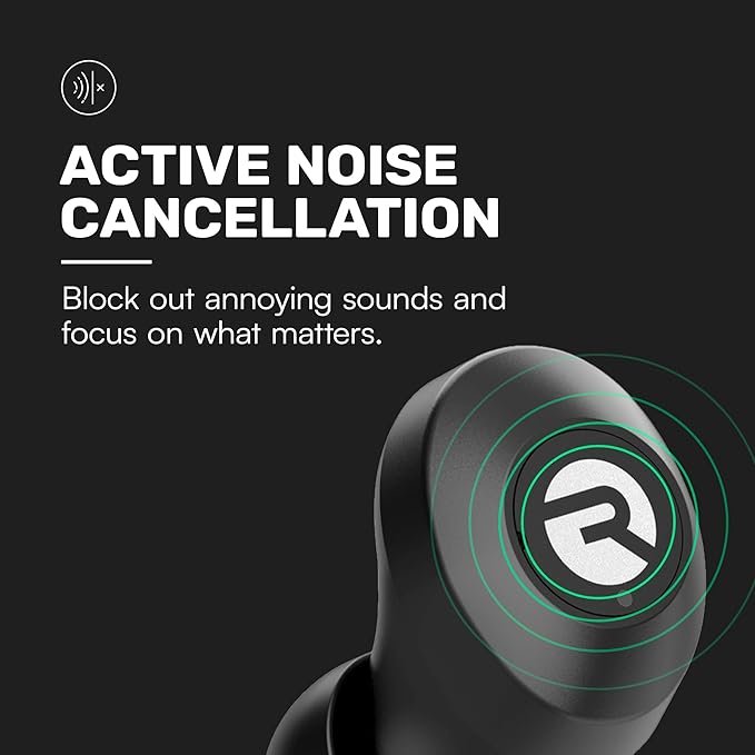 Raycon Everyday Classic Bluetooth Wireless Earbuds + Microphone with Active Noise Canceling, Sweat & Water-Resistant Earphones, Ear Buds Wireless Bluetooth 32 Hours Playtime (Purple)