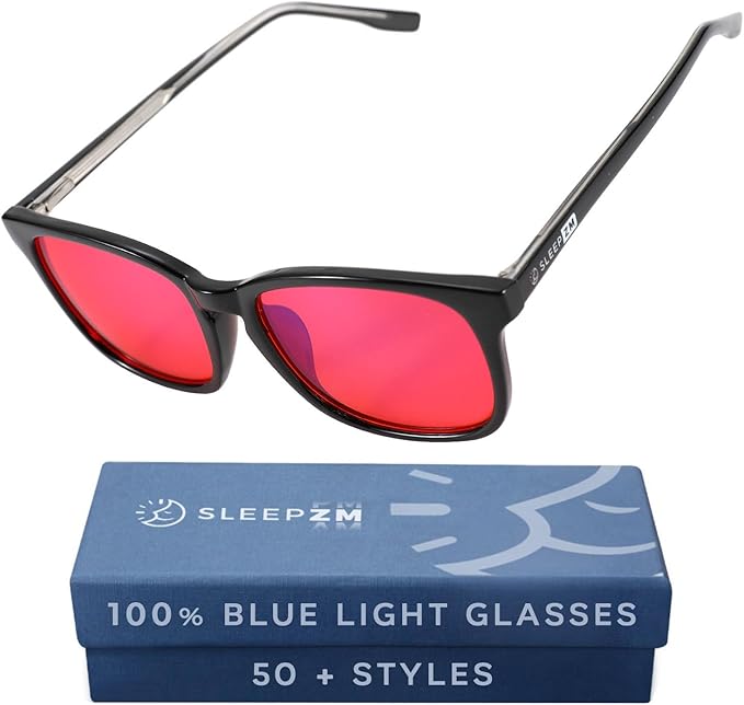 Sleep ZM Blue Light Blocking & Light Sensitivity Glasses - 8 Lens Types for Comfort, Relaxation, Sleep & Relief - 50+ Styles