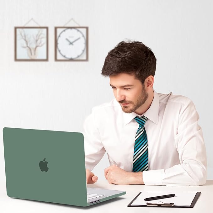 B BELK Compatible with MacBook Air 13 inch Case M5 2026-2022 M4 M3 M2 A3449 A3240 A3113 A2681,Plastic Hard Shell+Keyboard Cover+Screen Skin for MacBook Air 13.6 inch Case,Midnight Green