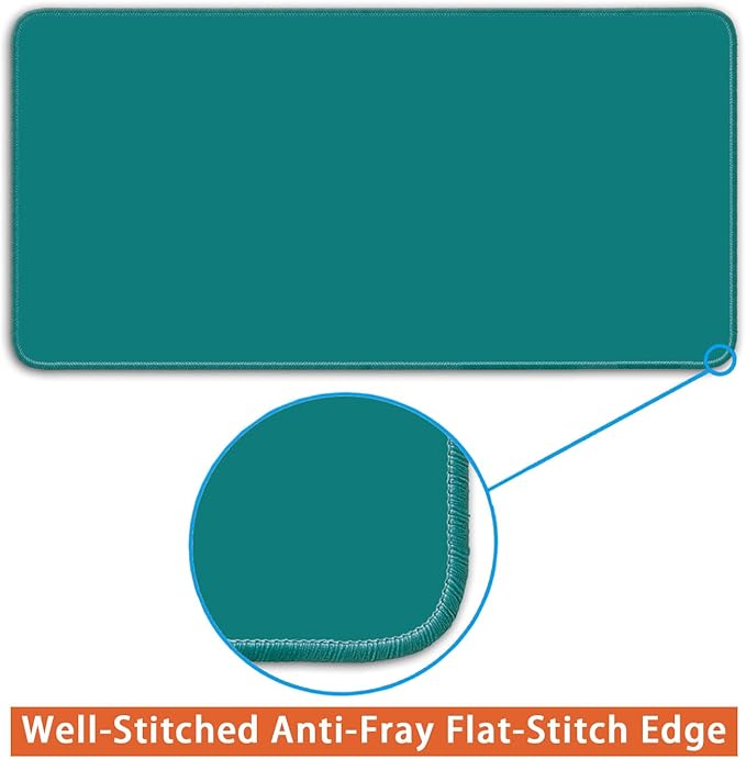 Large Mouse Pad, Non-Slip Desk Blotter, Office Desk Mat, 24x12 inch, Teal