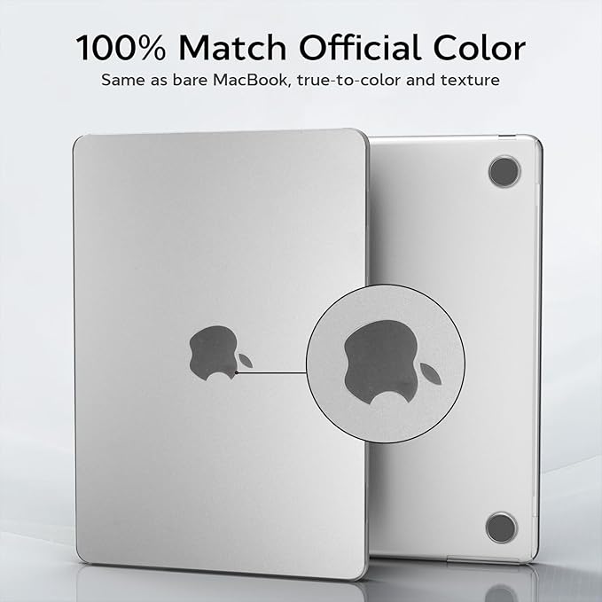 B BELK Compatible with MacBook Air 13 inch Case M5 2026 2025-2022 M4 M3 M2 A3449 A3240 A3113 A2681, [100% Official Color] [Slim Armor] Plastic Hard Shell for MacBook Air 13.6 inch Case, Matte Clear