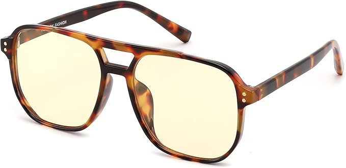 FEISEDY Amber Blue Light Glasses for Computer Gaming Orange/Yellow lens Anti Eyestrain Sleep Glasses G2835
