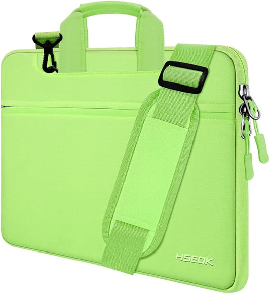 Hseok Laptop Shoulder Bag 13 13.3 14 Inch Case Compatible with MacBook Pro/Neo 14" M5/M4/M3/M2/M1,Mac Air/pro/Neo 13" and Most 13 13.3 14 Notebooks,Spill-Resistant Briefcase,Light Green