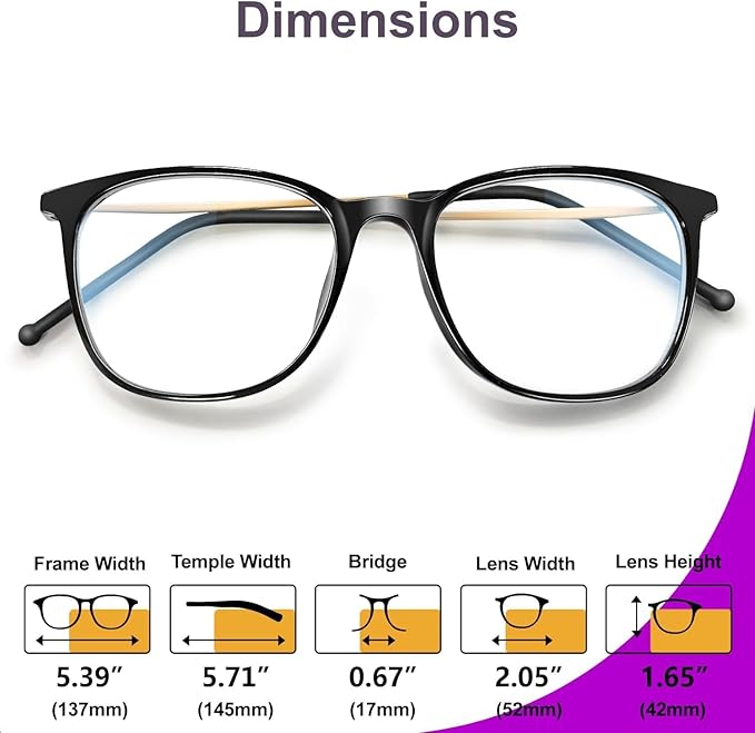 VISOONE Light Weight Slip Resistant Blue Light Blocking Computer Glasses with Anti Glare UV400 for Man Women GAEL