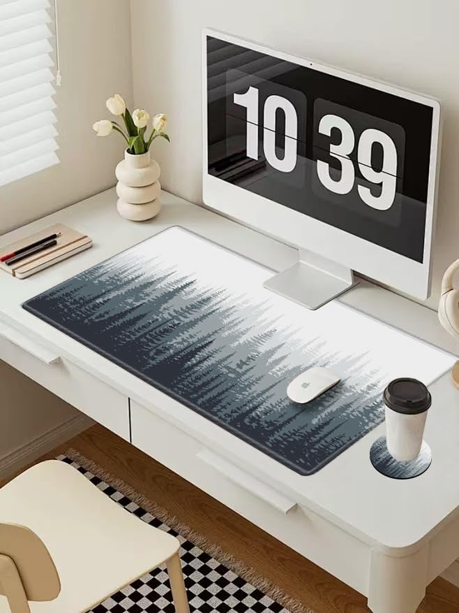Large Mouse Pad Gaming Desk Pad Forest Mousepad for Wireless Mouse XXL 31.5''X15.75'' Big Desk Mats Extended Mouse Mat of Girl Desktop Computer with Coaster