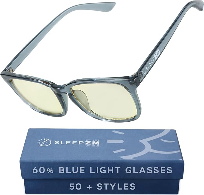 Sleep ZM Blue Light Blocking & Light Sensitivity Glasses - 8 Lens Types for Comfort, Relaxation, Sleep & Relief - 50+ Styles