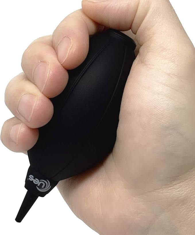 UES Camera Air Blower Dust Blaster for DSLR, SLR, Mirrorless Camera Lens & Sensor Cleaning | Premium Rubber Squeeze Bulb Dust Pump for Keyboards, Watches, Coffee Grinders & Electronics - Black - Image 6