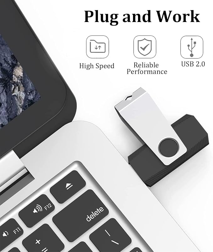 (Not 128GB) 128MB Flash Drives 100 Pack, Wooolken USB 2.0 Thumb Drive with Lanyards Bulk USB Sticks for Weddings,Office, School, Data Storage Backup - Image 2