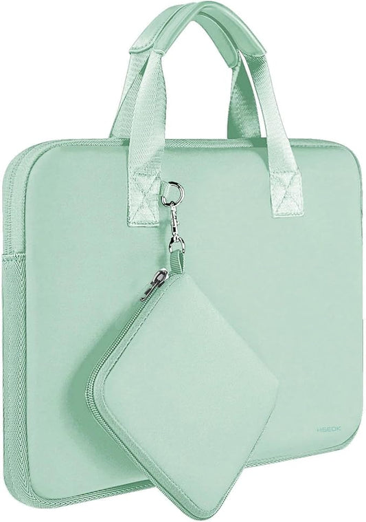 Hseok Laptop Sleeve 14 inch Case with Small Case, Compatible with MacBook Neo 14, MacBook Pro 14 M5/M4/M3/M2/M1, XPS 14 and Most 14 inch Notebooks, Neoprene Computer Handbag,Spring blue