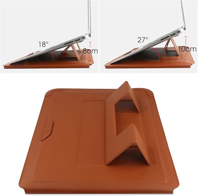 HoYiXi 13 Inch Laptop Sleeve Case Bag Compatible with MacBook Neo 2026/MacBook Air 13 M1 M2 2022-2018/MacBook Pro 13 M2 2022-2016/Surface Pro 8 2021/Surface Go 3 13-13.6'' Dell HP ASUS Acer PC, Brown