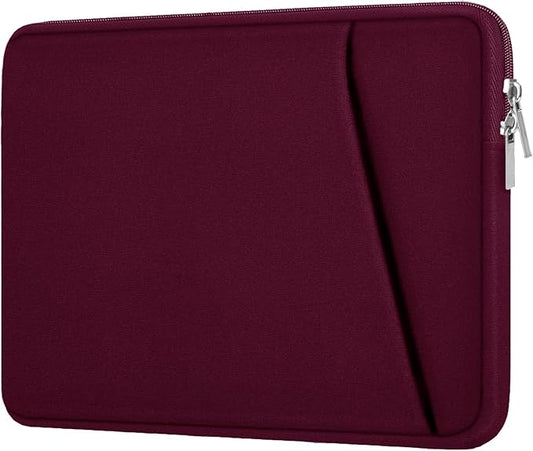 Laptop Sleeve Case 14 inch, Durable Carrying Bag Shockproof Protective Case Cover, Handbags Briefcase Laptop Bag Compatible with 14" MacBook Air/Pro HP Asus Lenovo Notebook Computer, Wine Red