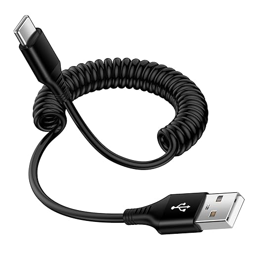 2.5ft Coiled Fast Charging Cable Phone Charger for Samsung Galaxy S26+ S26 Ultra S25 Edge Plus Z Fold 7 6 5 4 3 2 Flip 7 FE 6 5 4, Z Trifold, Tri Fold, S24 S23, USB A to Type C Car Retractable Cord