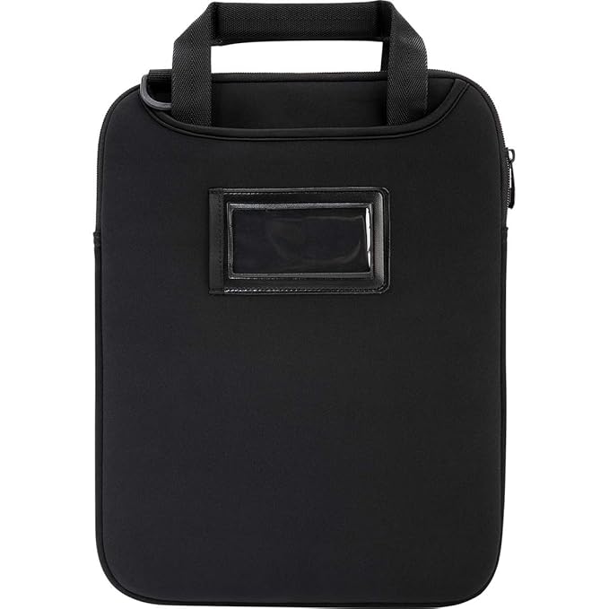 Targus Vertical Slipcase Laptop Messenger Bag, Black - Hideaway Handles with Cross Shoulder Strap and Protective Padding, Fits 14" Laptop (TSS913)