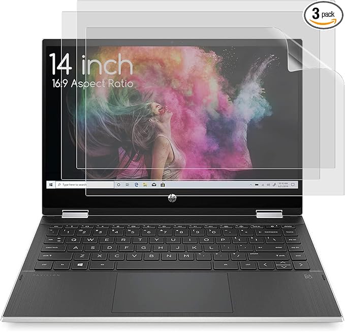 KEANBOLL 3-Pack Anti Glare Screen Protector for HP Pavilion 14 |ChromeBook 14 |Stream 14, Lenovo Flex 14, Dell Insprion 14, Acer Chromebook 14 inch Laptop(16:9 Aspect Ratio) Anti Fingerprint Filter