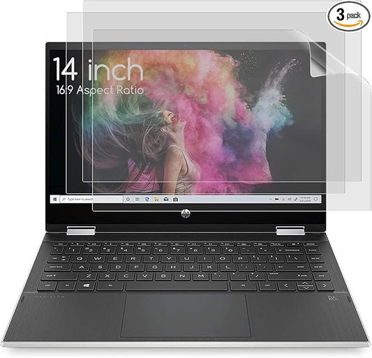 KEANBOLL 3-Pack Anti Glare Screen Protector for HP Pavilion 14 |ChromeBook 14 |Stream 14, Lenovo Flex 14, Dell Insprion 14, Acer Chromebook 14 inch Laptop(16:9 Aspect Ratio) Anti Fingerprint Filter