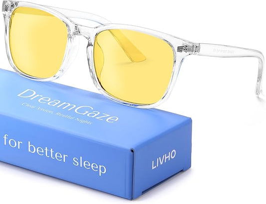 livho Gaming Blue Light Blocking Glasses for Better Sleep, Premium Night Driving, Computer Blockers for Man & Woman
