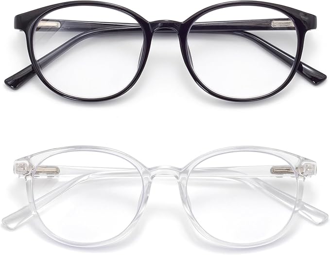 Blue Light Blocking Glasses Round Women Men Computer Glasses Anti Eye Strain/UV/Glare Gaming Glasses