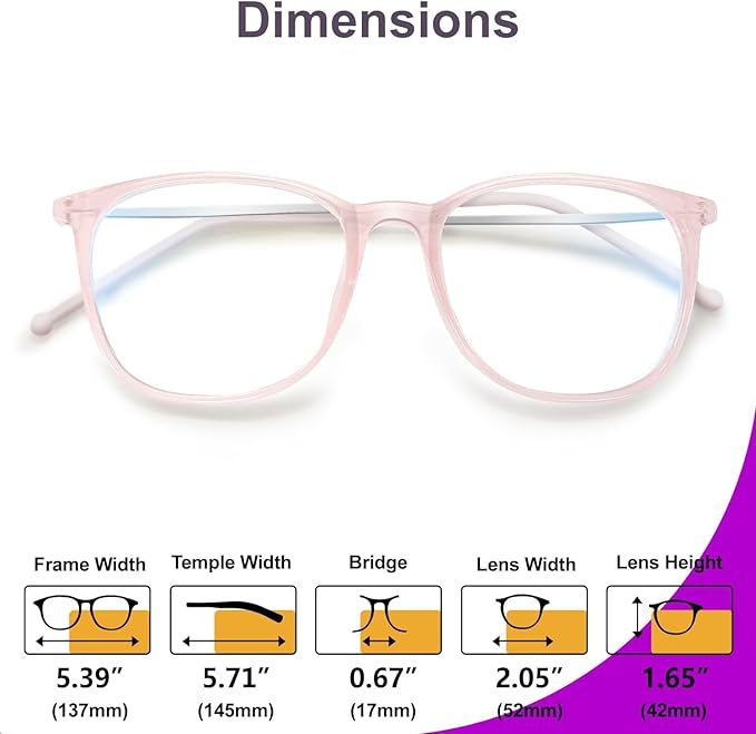VISOONE Light Weight Slip Resistant Blue Light Blocking Computer Glasses with Anti Glare UV400 for Man Women GAEL