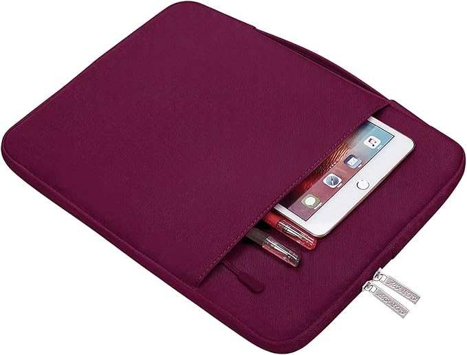 MOSISO Laptop Case 13.3 inch, 13-13.3 inch Laptop Sleeve with Handle Compatible with MacBook Air/Pro 13/Pro 14 M5 M4 M3 M2 M1,HP Dell ASUS Lenovo, Polyester Multifunctional Computer Bag, Burgundy